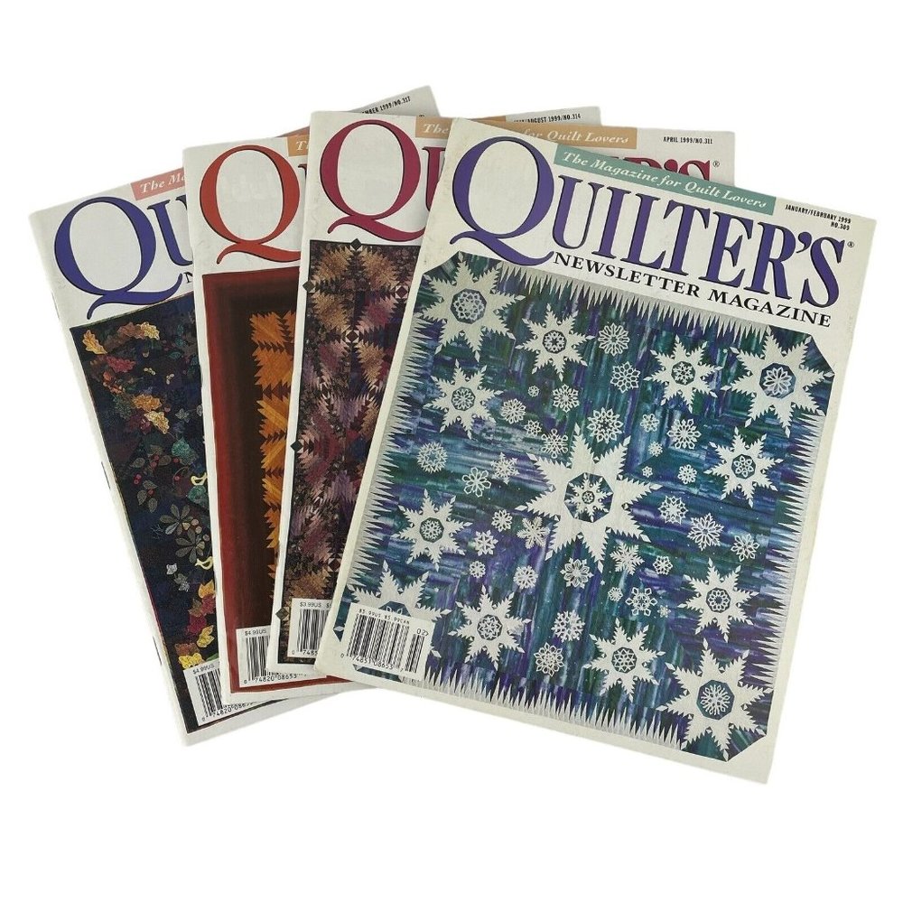 Quilter's Newsletter Magazine Vintage 1999 Lot of‎ 4
